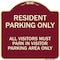 Signmission Parking Resident Parking Only All Visitors Must Park in Visitor Parking Area Only, BU-1818-23359 A-DES-BU-1818-23359 - alternate 1